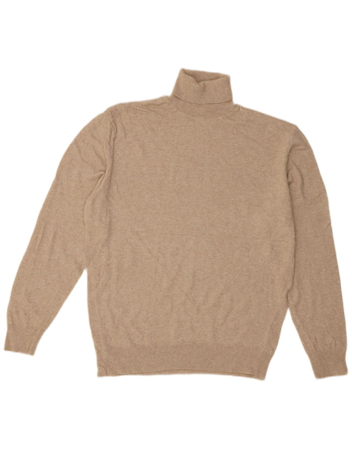 Zara Pull Col Roulé Homme Large Beige