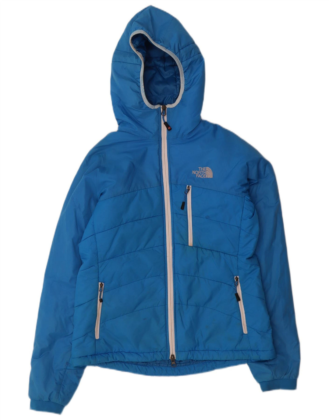 The North Face Veste rembourrée à capuche pour femme UK 12 Nylon bleu moyen