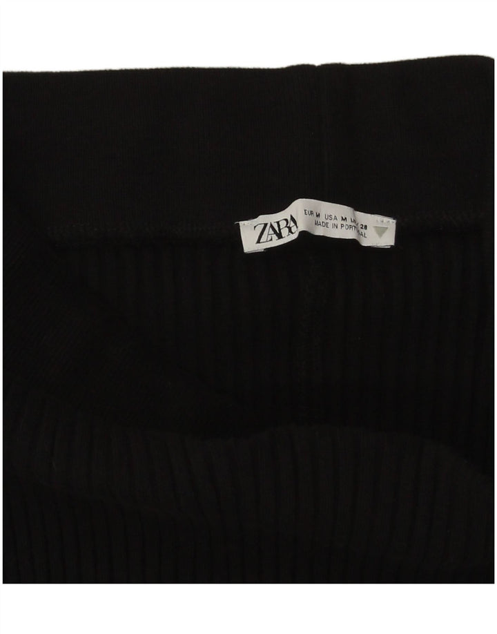 Zara Femme Jupe Midi En Tricot Moyen W28 Noir