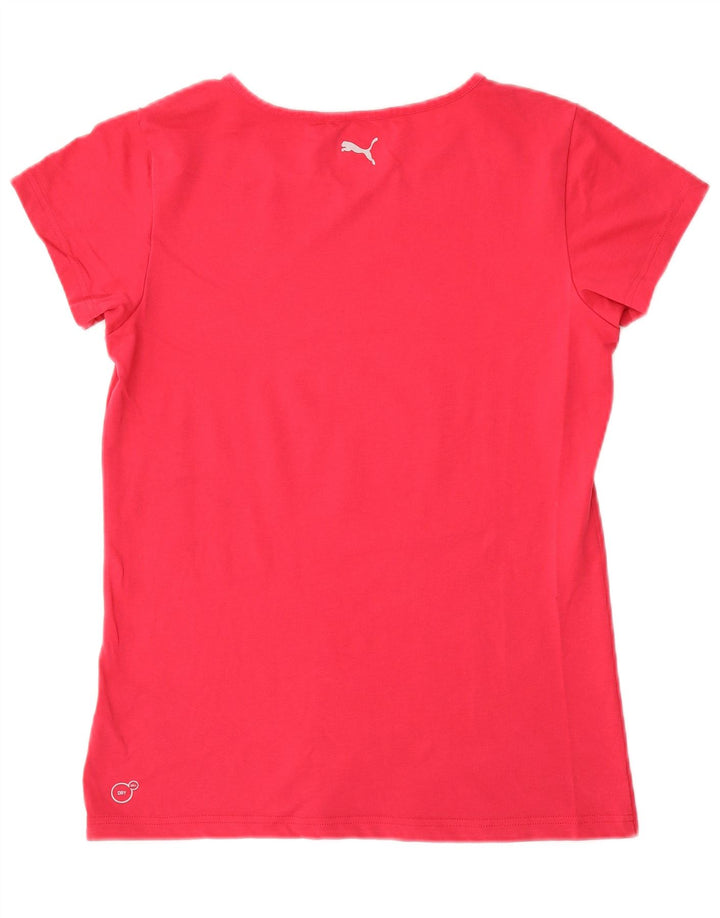 Puma T-Shirt Femme UK 12 Rose Moyen