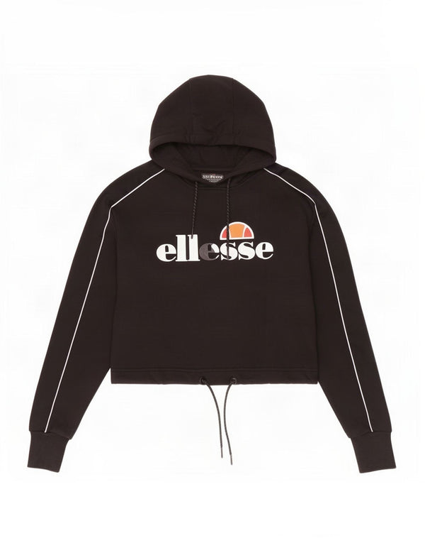 Ellesse Pull à capuche surdimensionné pour femme UK 4 XS Noir