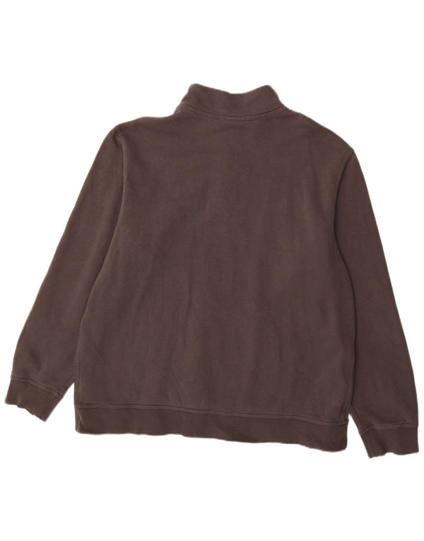 Nike Sweat-shirt à col zippé pour homme XL Gris Coton