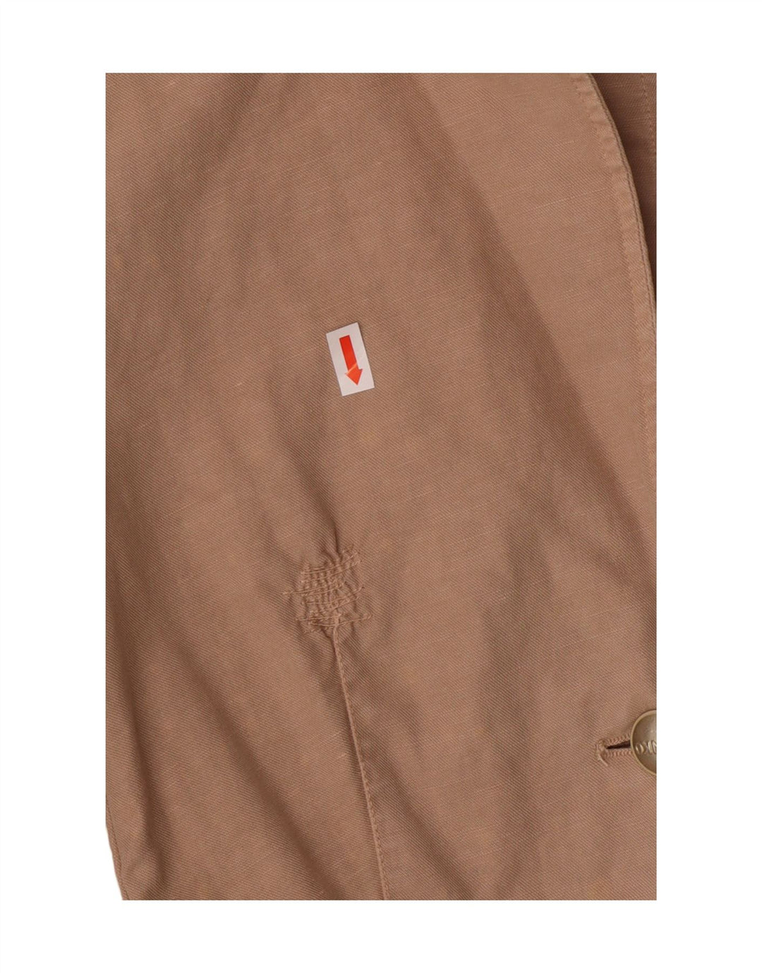 PINKO Veste Blazer 2 Boutons Femme UK 8 Petit Coton Beige