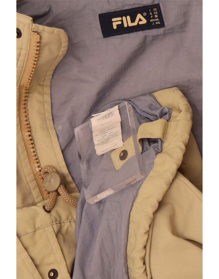 Fila Veste coupe-vent à capuche pour homme IT 52 XL Beige Polyester