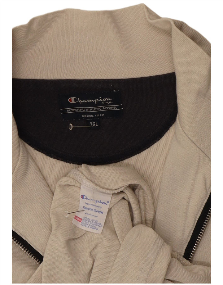 Champion Veste de survêtement pour homme 2XL en coton beige