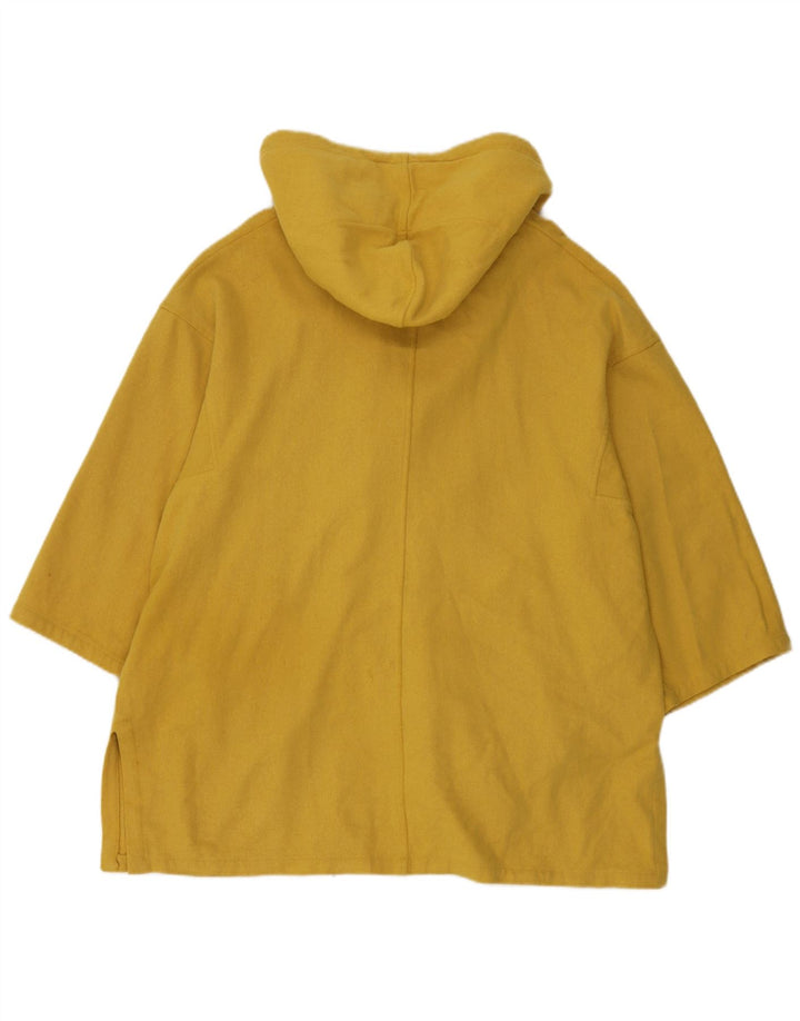 Marella Manteau à capuche surdimensionné à double boutonnage pour femme UK 10 Petit Jaune