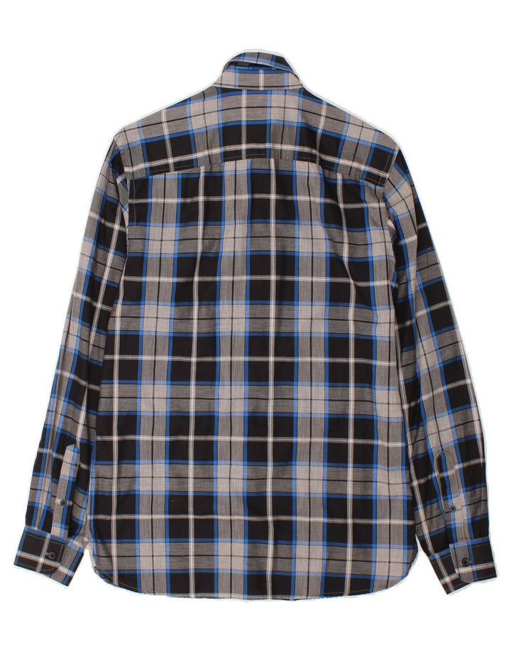 JACK & JONES Mens Tailored Shirt Small Grey Check Cotton Vintage Jack & Jones and Second-Hand Jack & Jones from Messina Hembry 