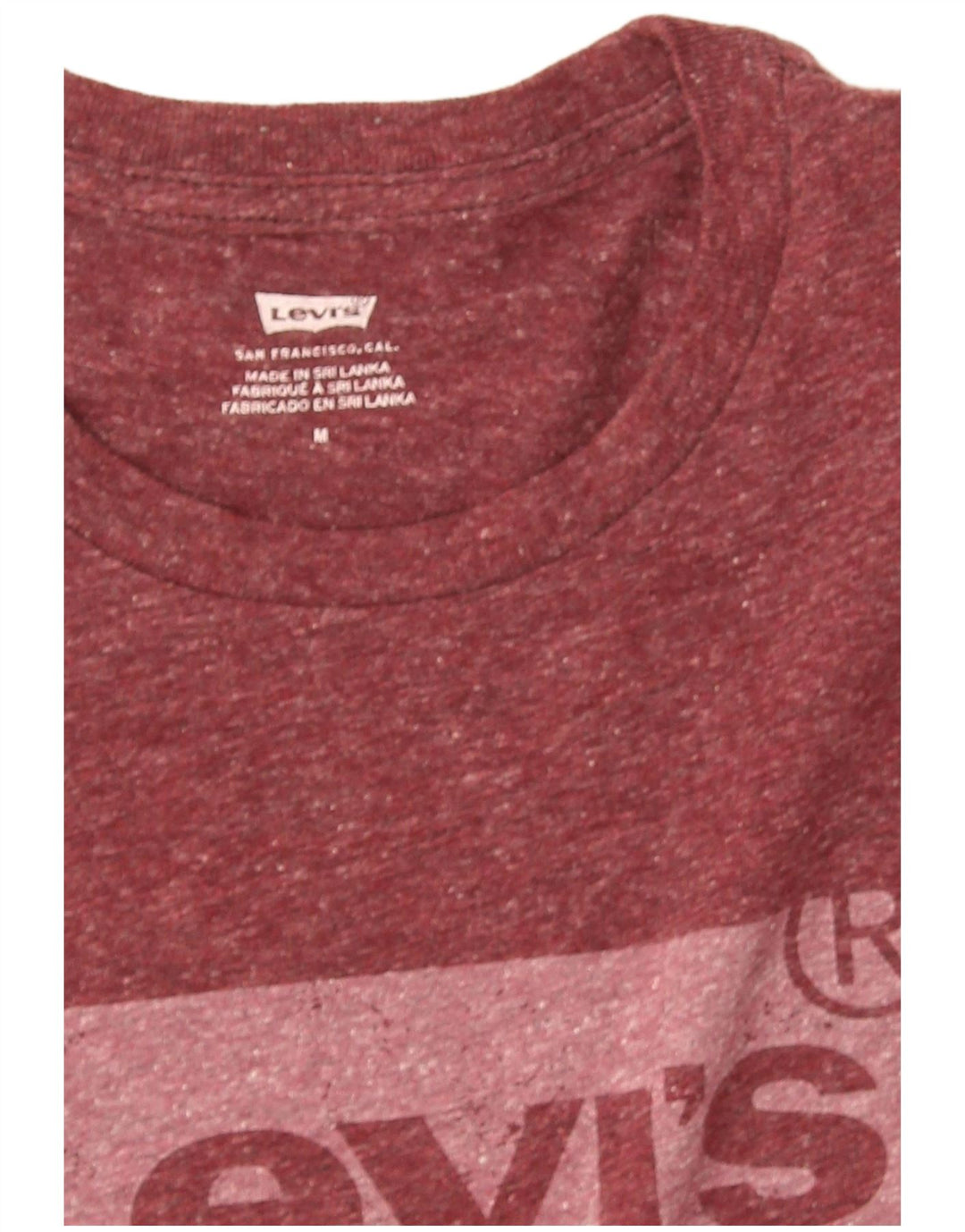 Levi's Tee-Shirt Graphique Homme Bordeaux Moyen Flecked