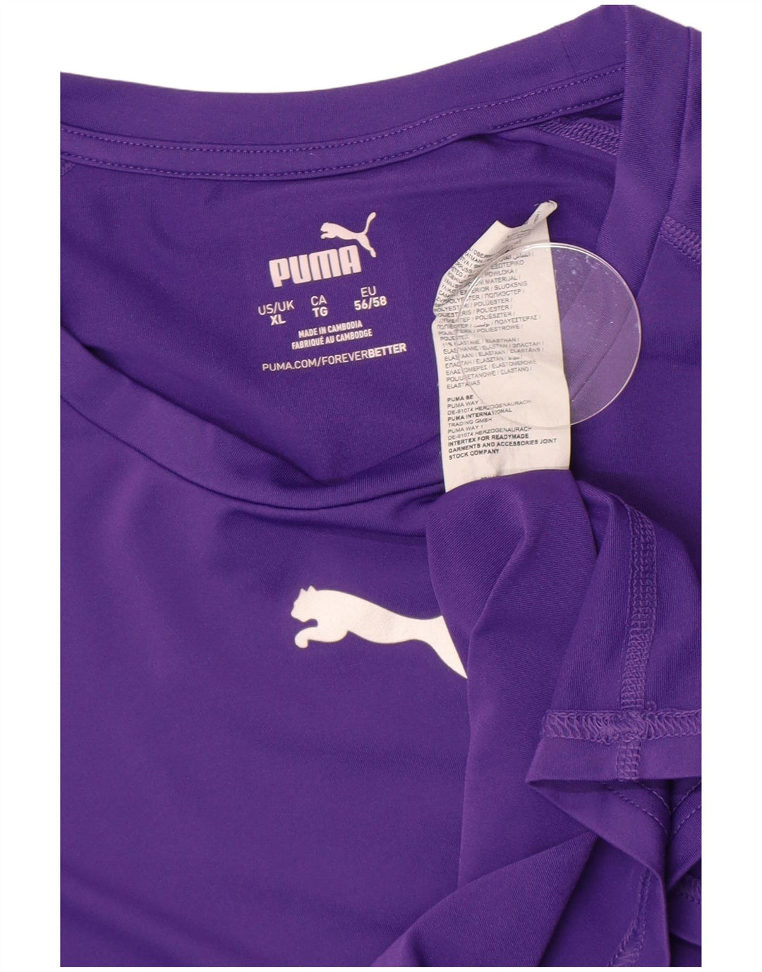 Puma Haut à manches longues pour femme UK 18 XL Violet Polyester