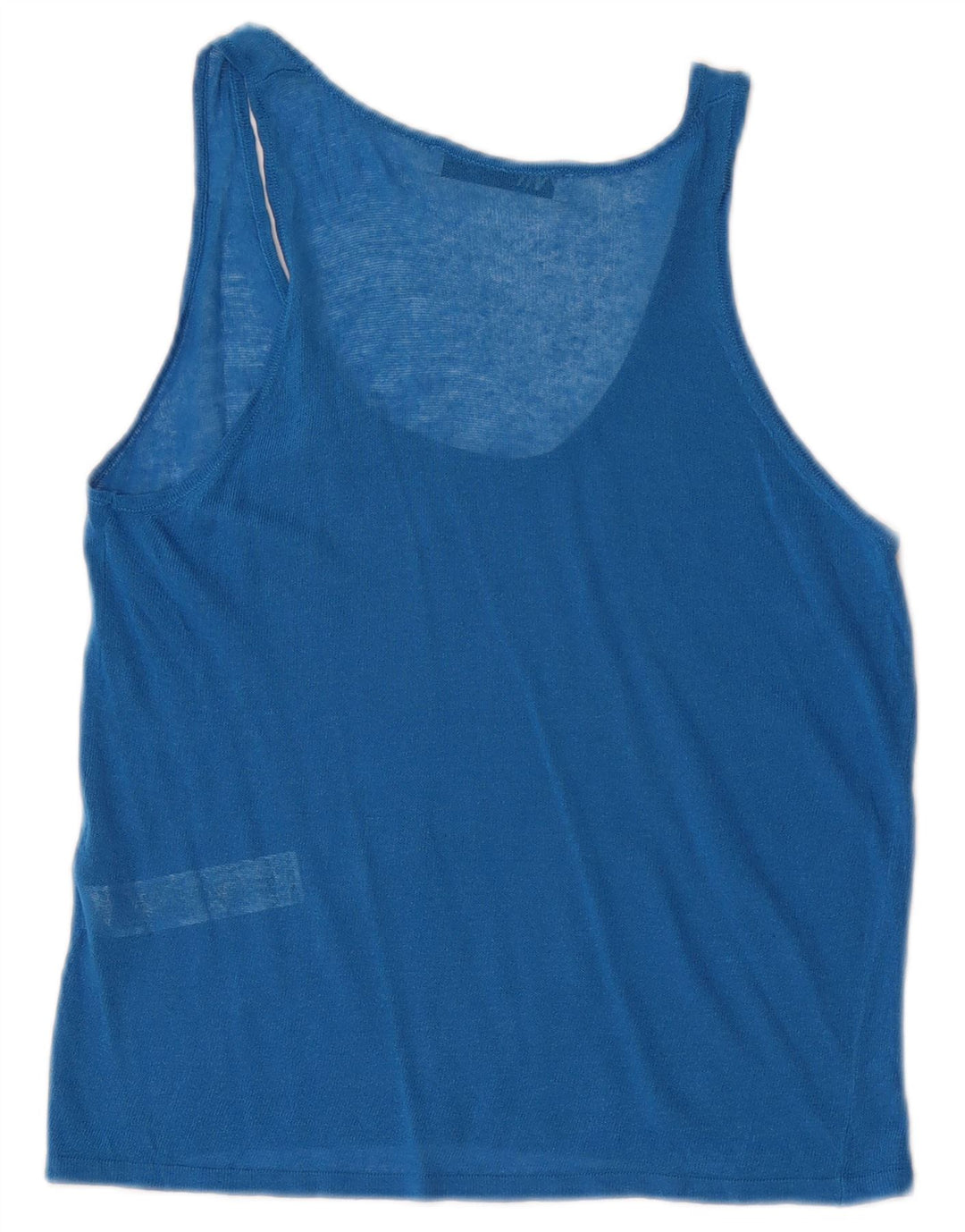 Zara Womens Crop Vest Top UK 8 Small Bleu Acrylique