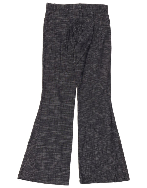 Morgan Pantalon décontracté évasé pour femme EU 38 Medium W28 L32 Bleu marine moucheté