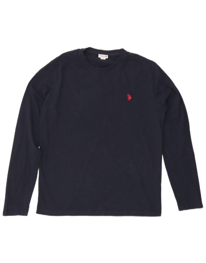 U.S. Polo Assn. Top Homme Manches Longues Coton Bleu Marine Moyen