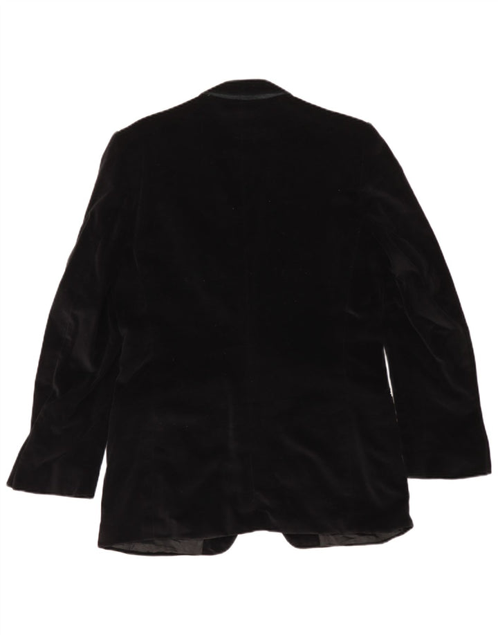 Issimo Veste blazer en velours à 2 boutons pour homme UK 36 Small Noir