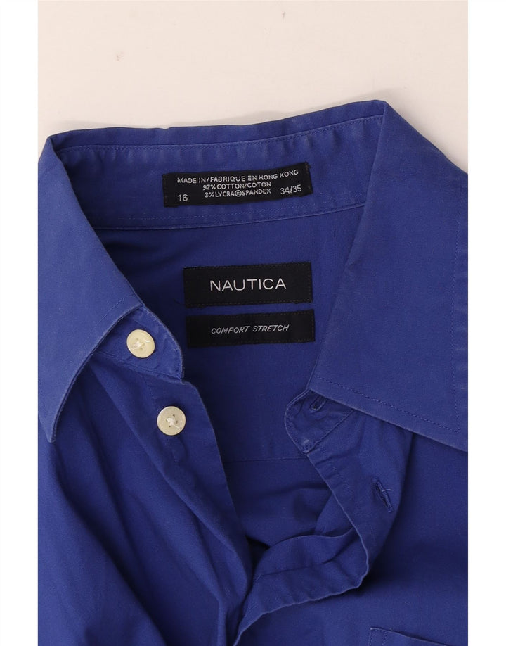 Nautica Chemise Homme Taille 16 Grand Coton Bleu