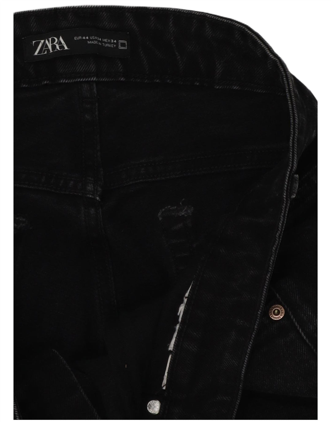 Zara Jean droit pour homme EU 44 XL W34 L30 Noir