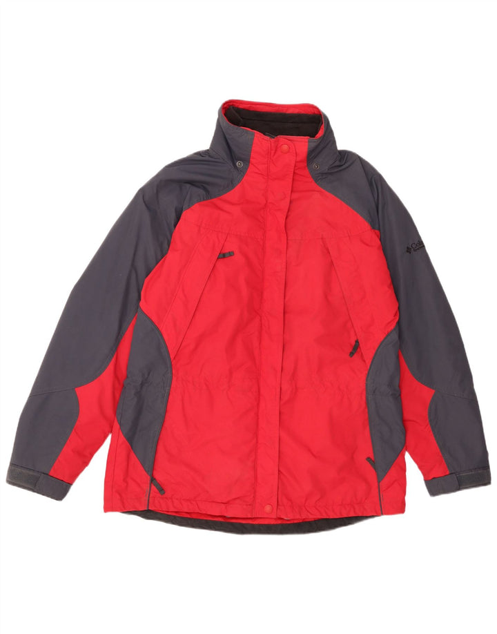 Columbia Veste de Pluie Femme UK 16 Large Bleu Marine Colorblock Polyester