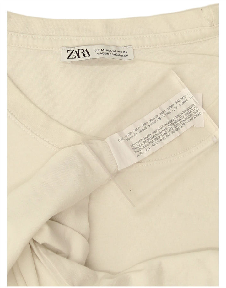 Zara Homme T-Shirt Haut Moyen Blanc Coton