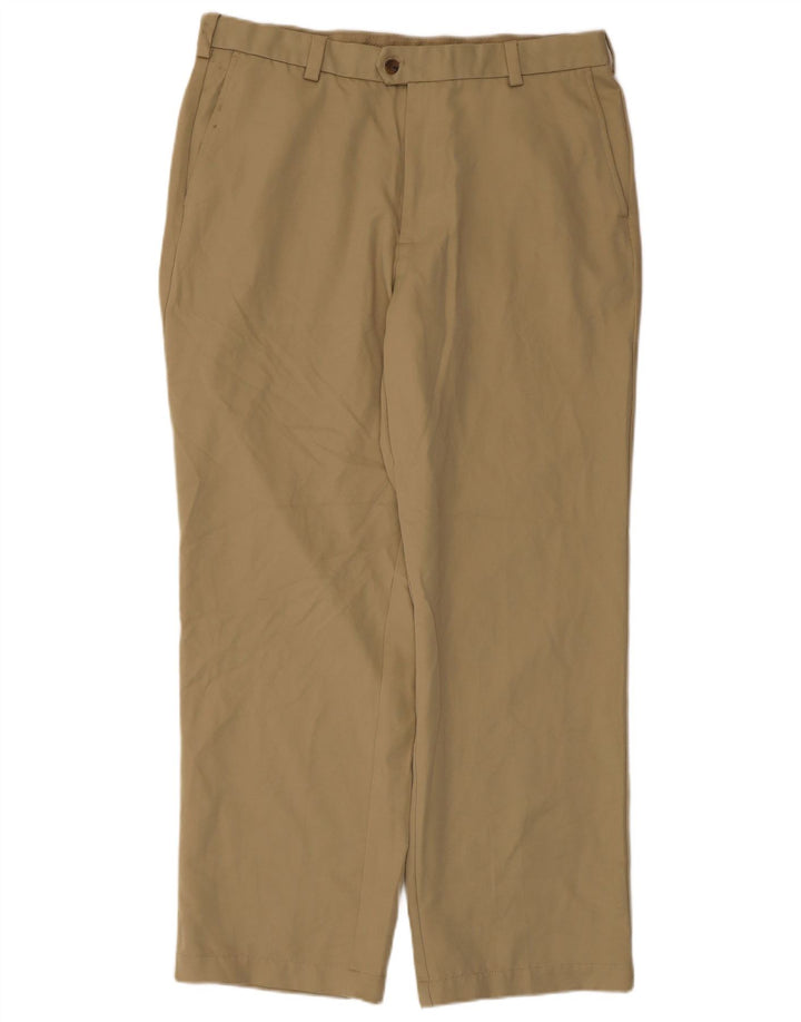 Izod Pantalon de costume droit de golf pour homme W36 L32 Beige Polyester