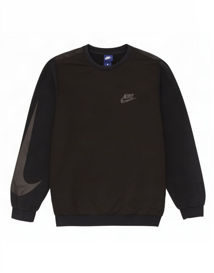 Nike Sweat-shirt graphique pour homme en coton noir Taille L