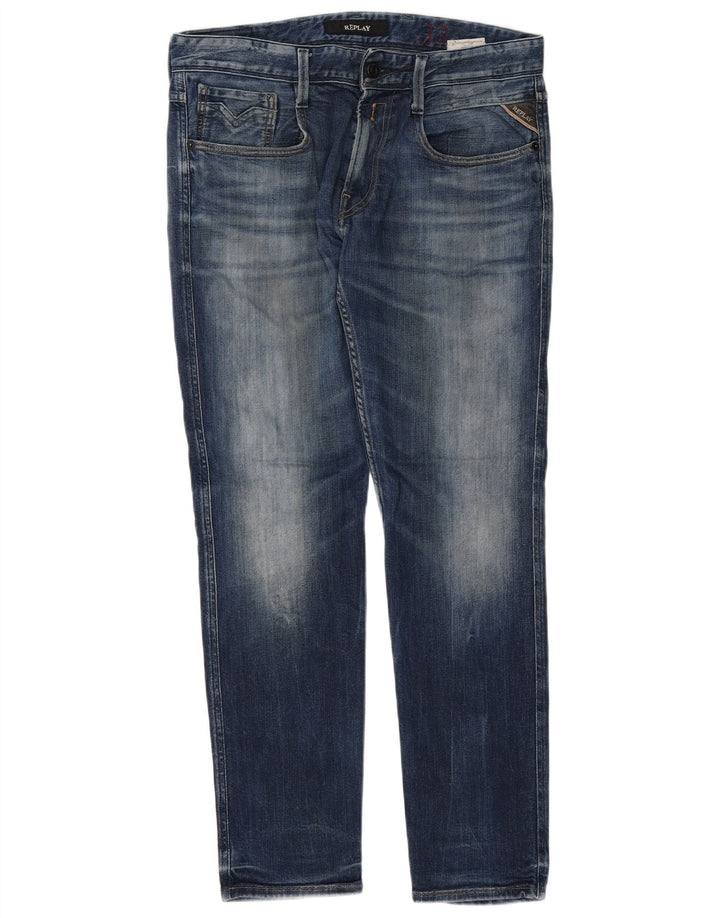Replay Jean Slim Homme W33 L32 Bleu Coton