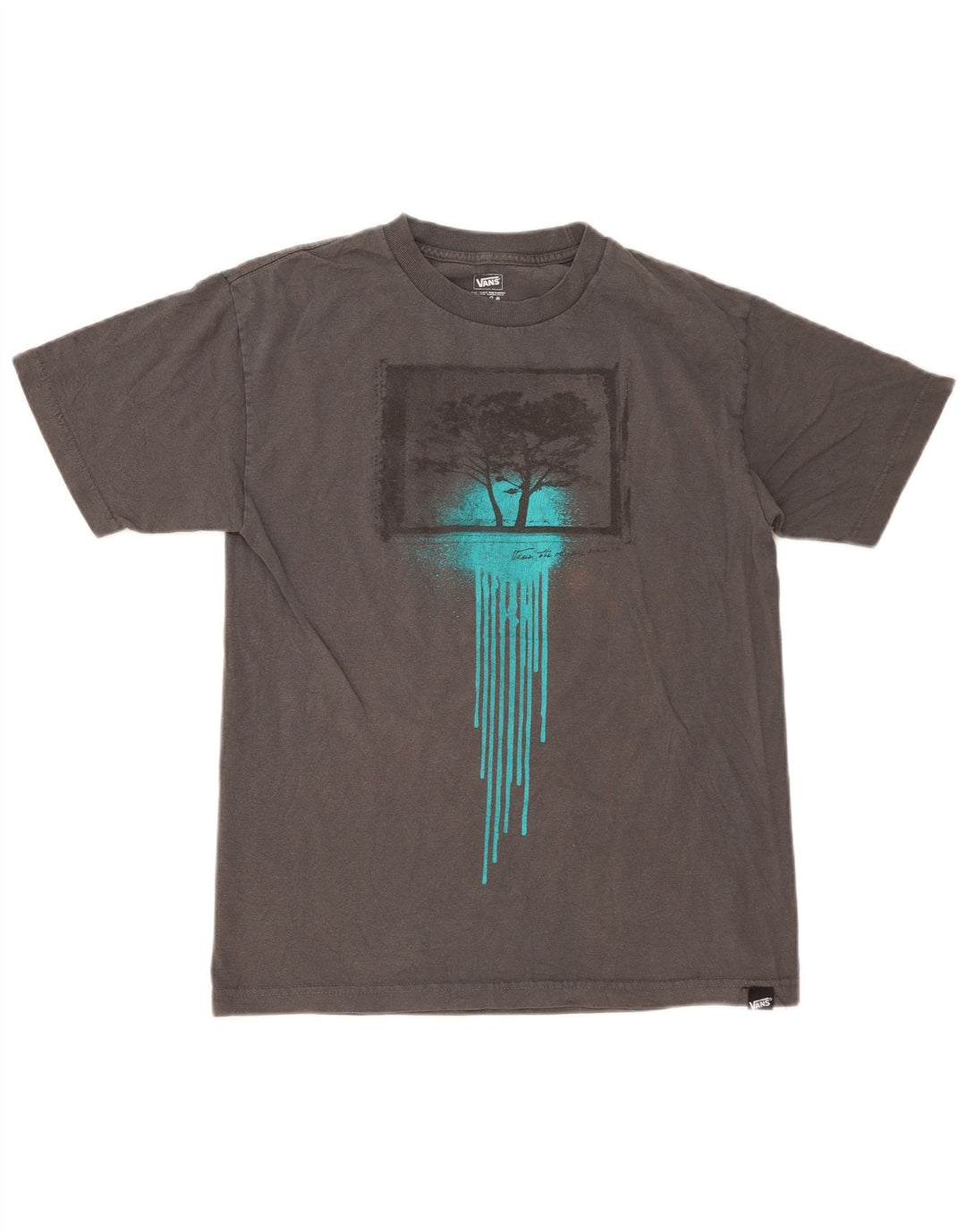 VANS T-Shirt Graphique Homme Gris Moyen Coton