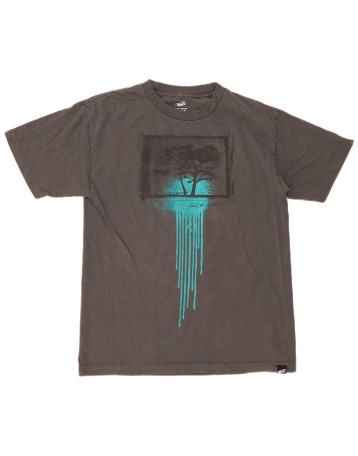 VANS T-Shirt Graphique Homme Gris Moyen Coton