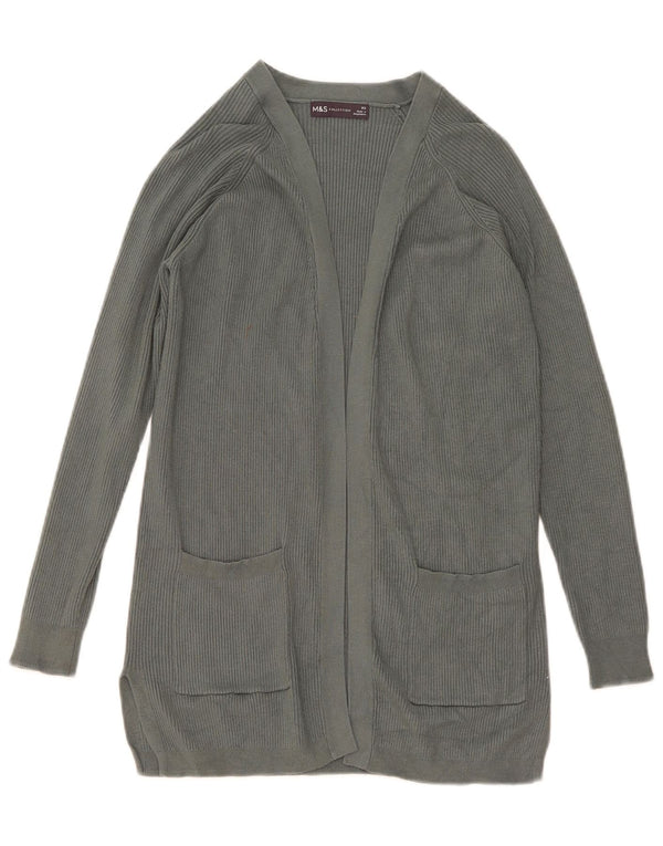 Marks & Spencer Pull cardigan ouvert long pour femme UK 6 XS Vert Viscose