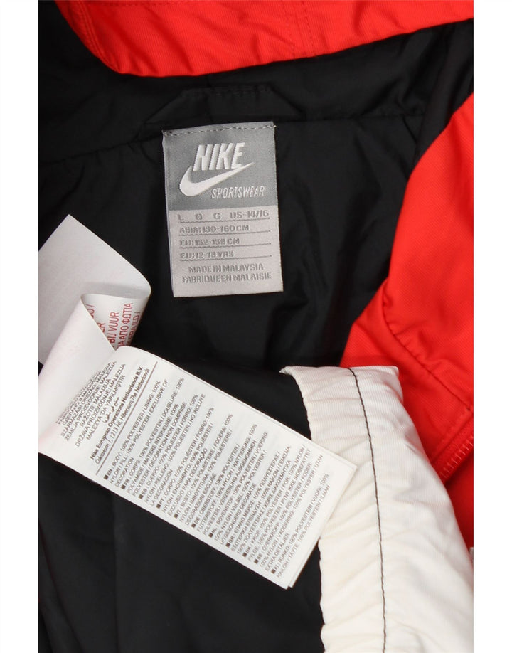 Nike Veste de pluie à capuche pour garçon 12-13 ans Large Multicolore Colourblock
