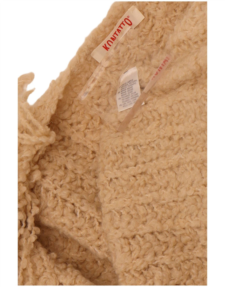 Kontatto Pull Cardigan Ouvert pour Femme UK 16 Grand Acrylique Beige