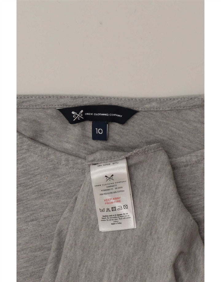 Crew Clothing Haut Femme Manches 3/4 UK 10 Petit Gris Polyester