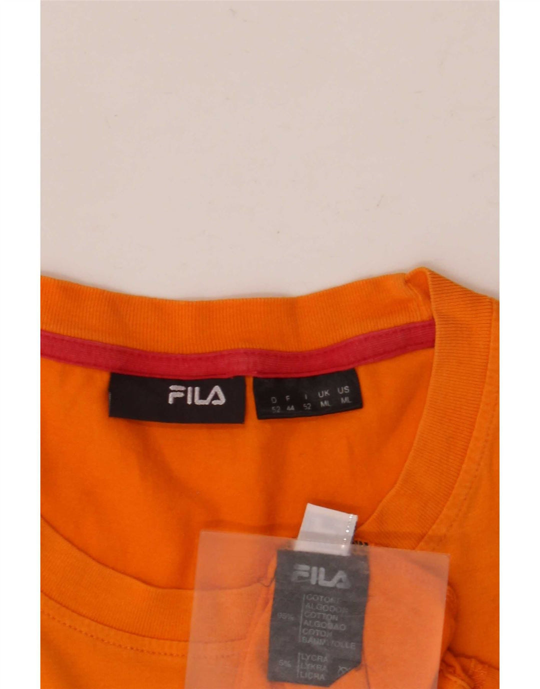 Fila T-Shirt Graphique Homme Orange Moyen Coton