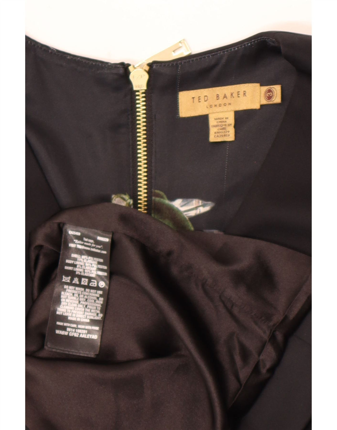 Ted Baker Robe moulante sans manches pour femme Taille 3 Polyester noir moyen