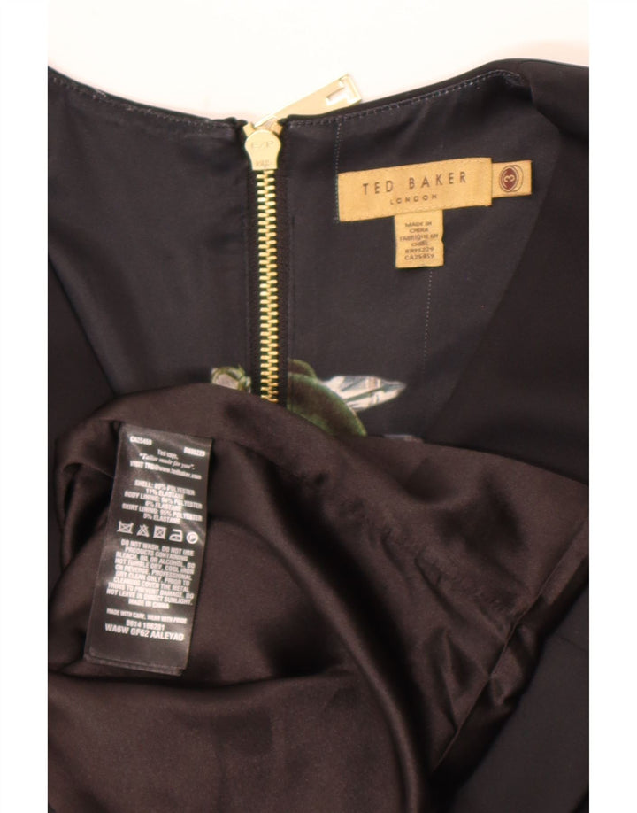 Ted Baker Robe moulante sans manches pour femme Taille 3 Polyester noir moyen