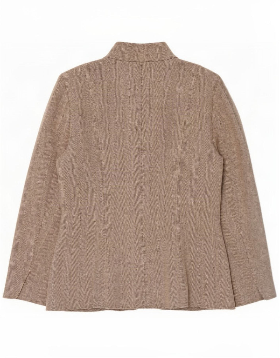 Calvin Klein Veste blazer à 5 boutons pour femme US 14 XL Rayonne à chevrons beige
