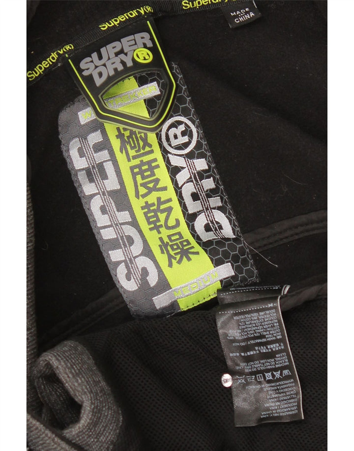 Superdry Veste coupe-vent à capuche pour hommes UK 38 Gris moyen Polyester