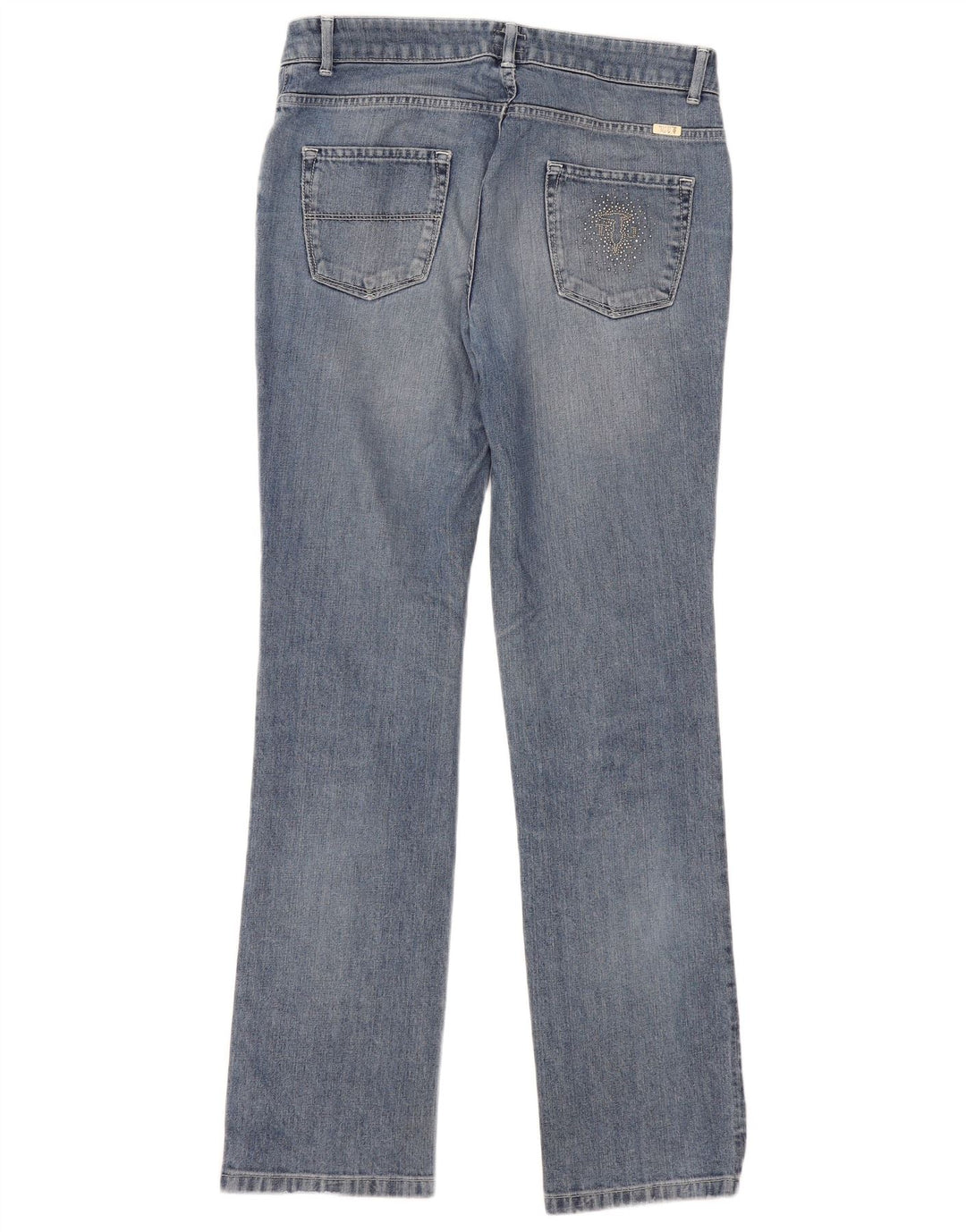 Trussardi Femme Jean Droit W29 L33 Bleu Coton