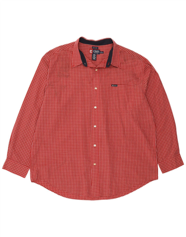 Chaps Chemise Homme 2XL Rouge Carreaux Coton