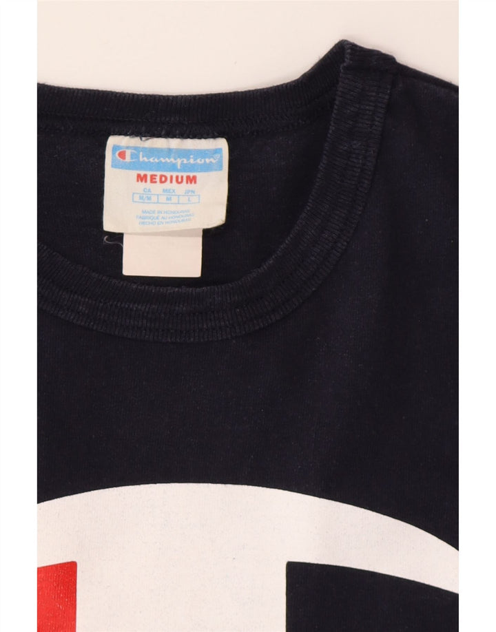 CHAMPION T-Shirt Graphique Homme Bleu Marine Moyen