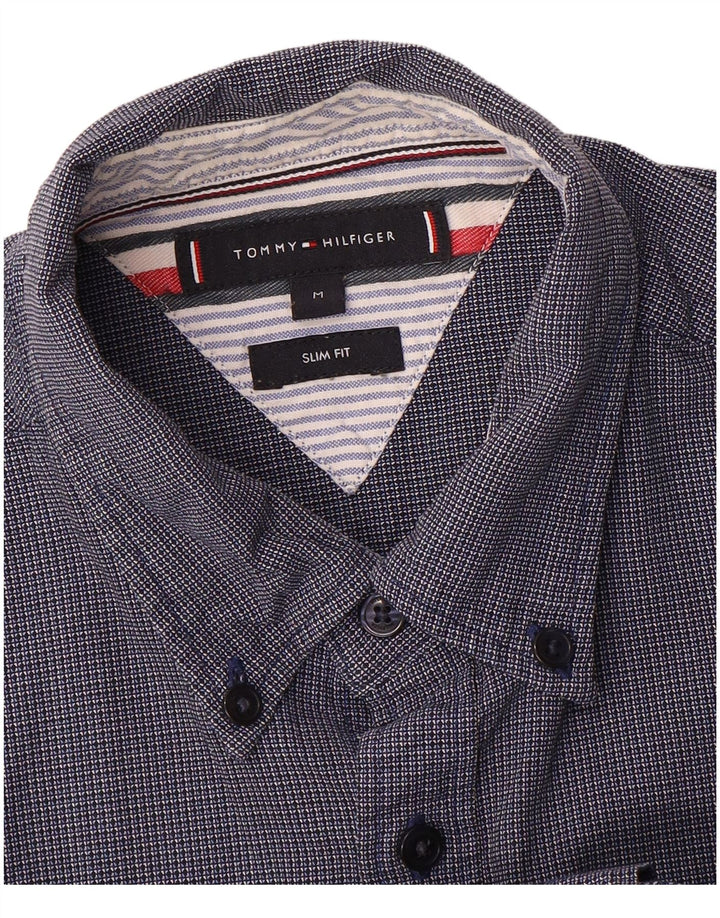Tommy Hilfiger Chemise Slim Fit Homme Bleu Marine Moyen à Carreaux