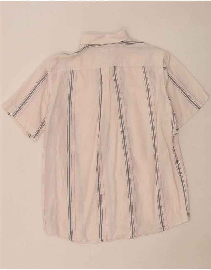 Murphy & Nye Chemise à manches courtes pour homme XL Blanc rayé