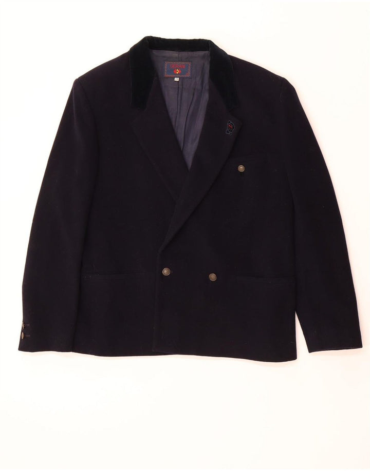 GERANI Womens Double Breasted Blazer Jacket IT 44 Medium Navy Blue