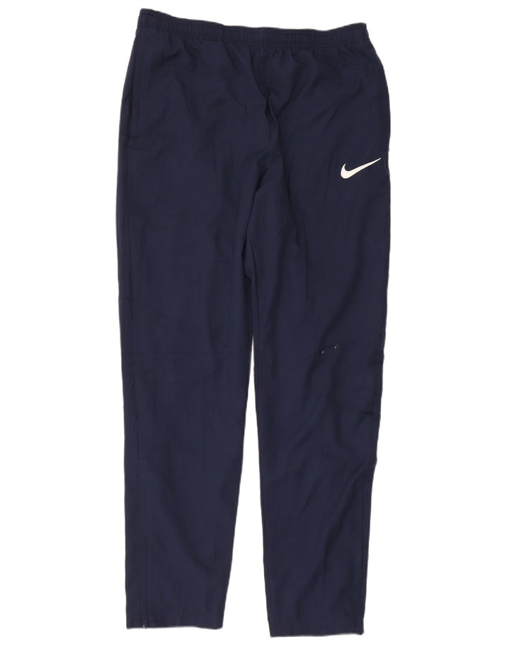 NIKE Mens Tracksuit Trousers Large  Navy Blue Polyester