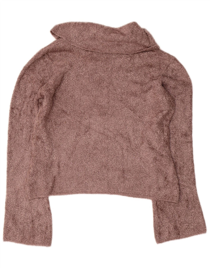 Marks & Spencer Pull col roulé pour femme UK 12 Viscose marron moyen