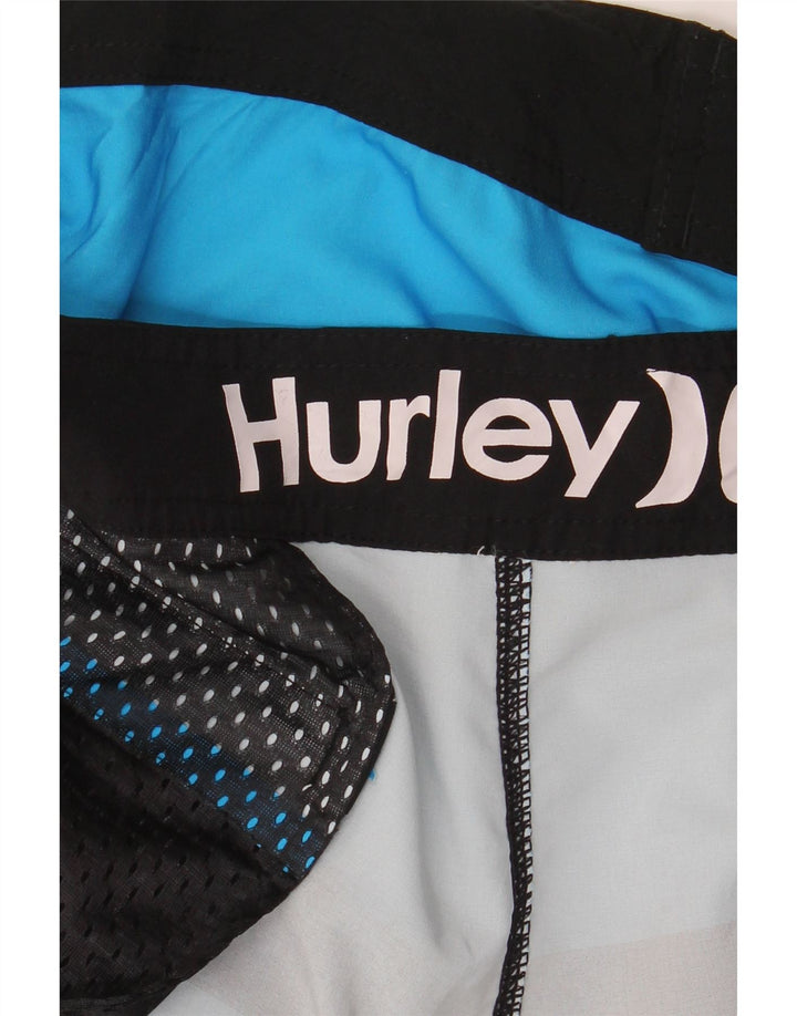Hurley Short de Bain Phantom Homme Bleu Rayé Large