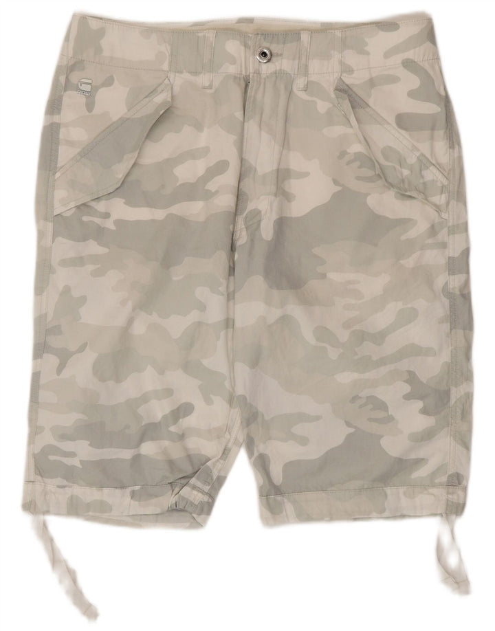 Shorts cargo pour hommes G-Star W33 Moyen Gris Camouflage en coton