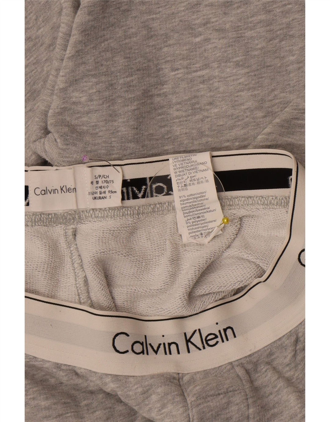 Calvin Klein Short de sport graphique pour homme Petit gris Coton