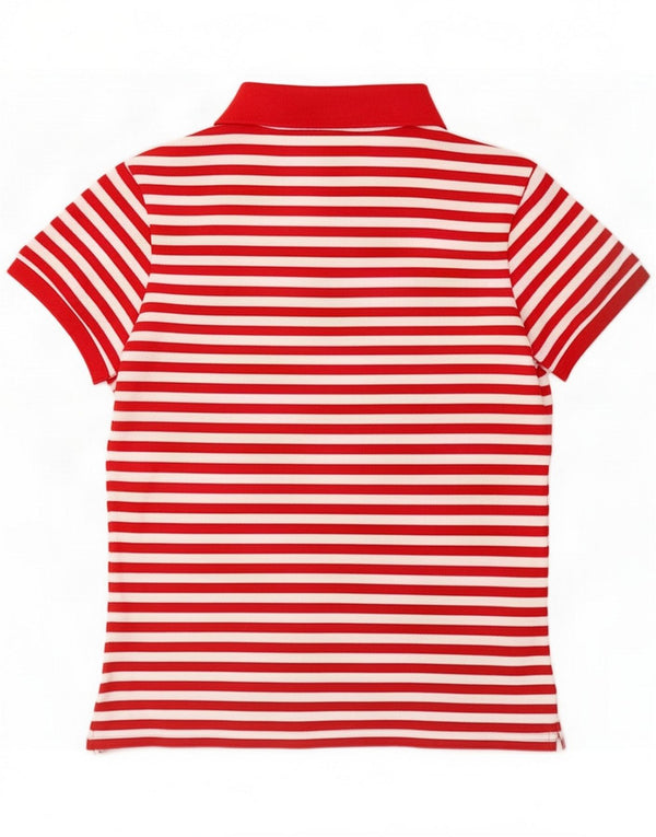 Polo Femme Lacoste Taille 40 Coton Rayé Rouge Moyen
