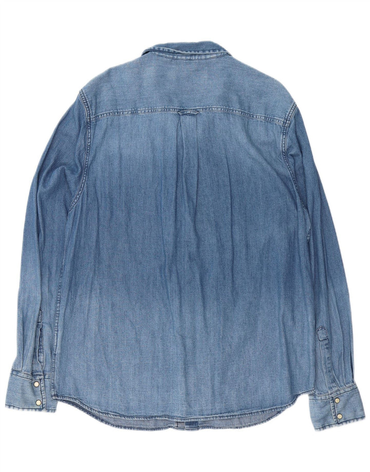 SUPERDRY Chemise en Jean Homme 2XL Bleu Coton