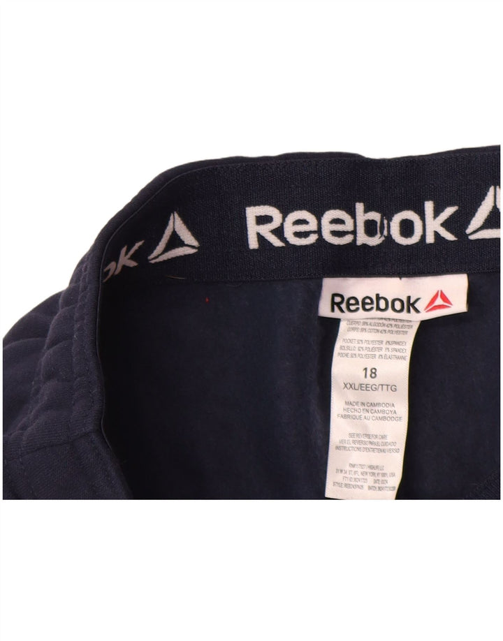 REEBOK Pantalon de Survêtement Graphique Garçon 15-16 ans 2XL Bleu Marine Coton