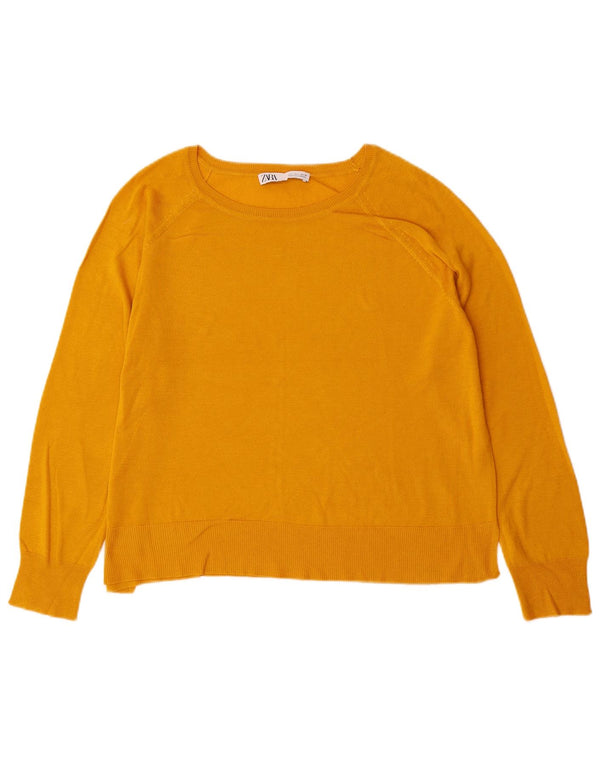 Zara Pull col bateau pour femme UK 16 Large Jaune